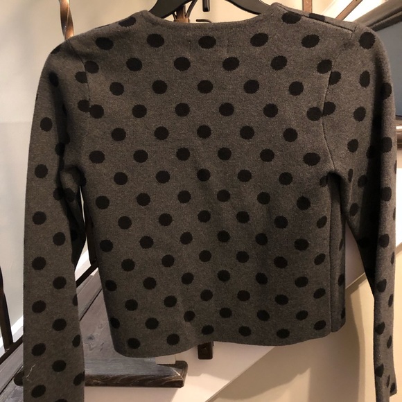 Elle - Gray cardigan, black polka dots - Picture 4 of 4